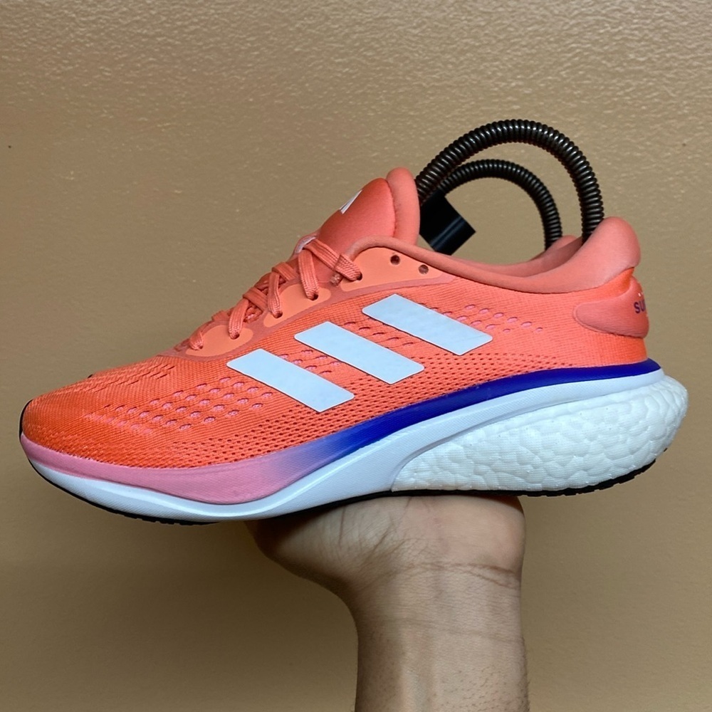 Adidas Supernova 2 Running Sneakers “Coral Fusion / Cloud White / Beam Pink” - Picture 3 of 17